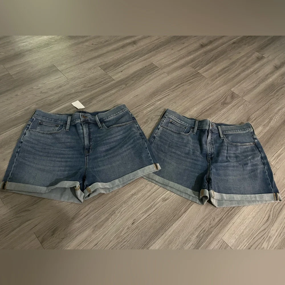 Bundle of 2 NWT J. Crew Women's Classic denim short in dark Pacific blue wash